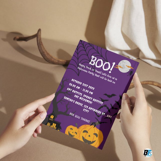 Trick or Treat Halloween Party -E T Invitation (#halloween)