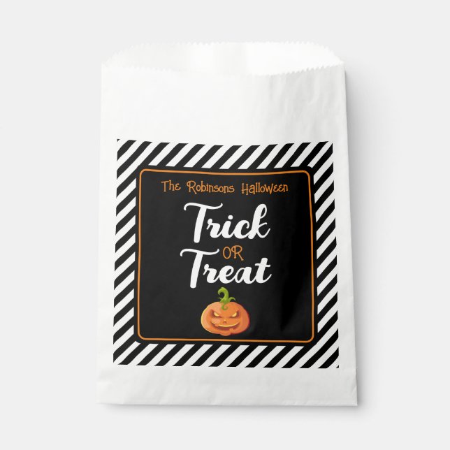 trick or treat halloween party favor gift birthday favor bag (Front)