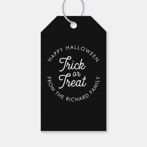 Trick or Treat Halloween Party Favor Gift Tags