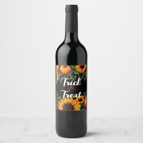 trick or treat halloween party favor wine wine label