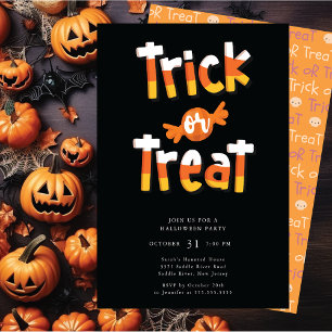 Trick or Treat Halloween Party Invitation