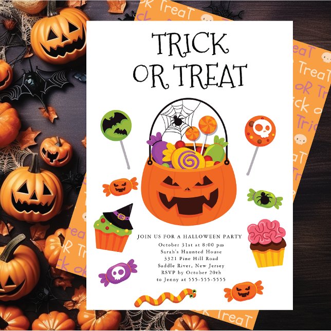 Trick or Treat Halloween Party Invitation (Creator Uploaded)