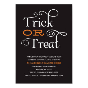 TRICK OR TREAT | HALLOWEEN PARTY INVITATION