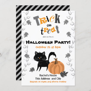 Trick or Treat Halloween Party Invitations