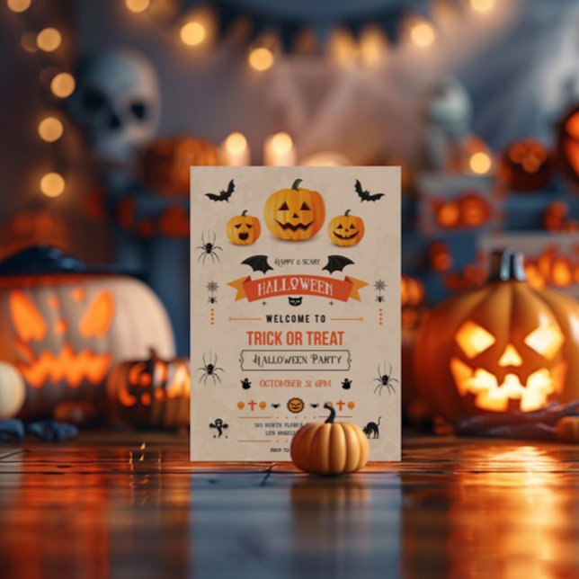 Trick Or Treat Halloween Party Invite (Creator Uploaded)