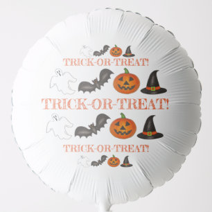 Trick or Treat Halloween Party Pumpkin Witch Bat Balloon