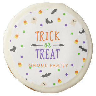 Trick or Treat Halloween party theme Sugar Cookie