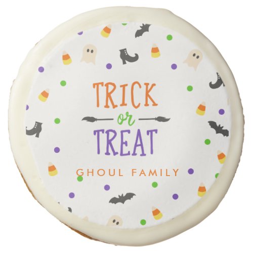 Trick or Treat Halloween party theme Sugar Cookie