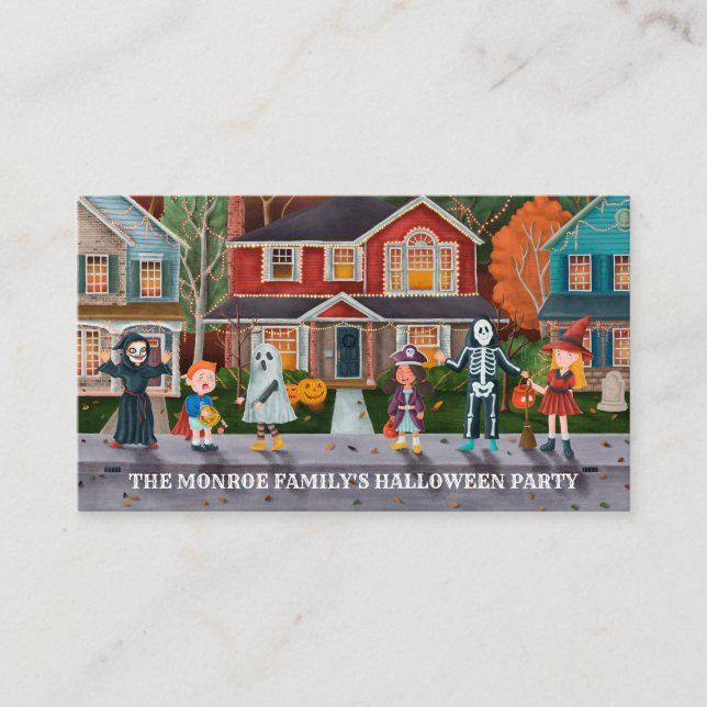 Trick or Treat, Halloween Party Ticket Invitation (Front)