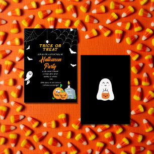 trick or treat halloween party time invitation