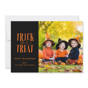 Trick or Treat Halloween Photo Card