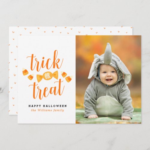 Trick or Treat Halloween Photo Cards