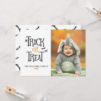 Trick or Treat Halloween Photo Cards