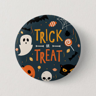 Trick or Treat Halloween Pinback Button