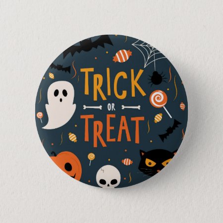 Trick Or Treat Halloween Pinback Button