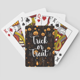 Trick or Treat Halloween Poker Cards