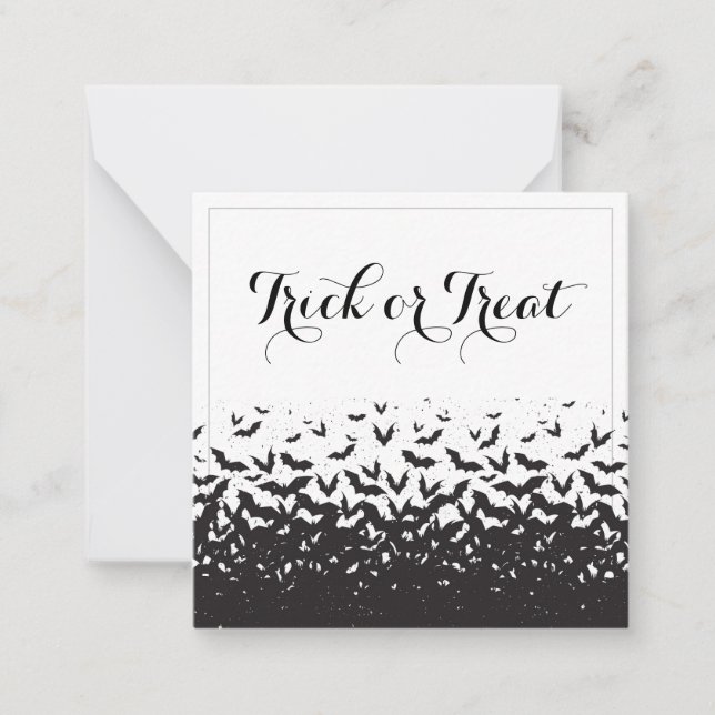 Trick or Treat Halloween Pop By Note Card (Front)