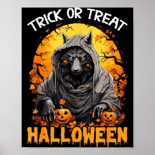 Trick or treat halloween poster