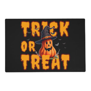 trick or treat halloween pumpkin fall autumn  placemat