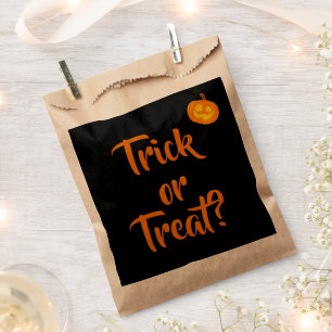 Trick or Treat? Halloween Pumpkin Favor Bags