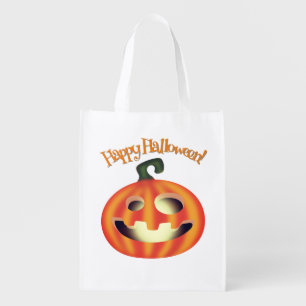 Trick or Treat Halloween Pumpkin Grocery Bag