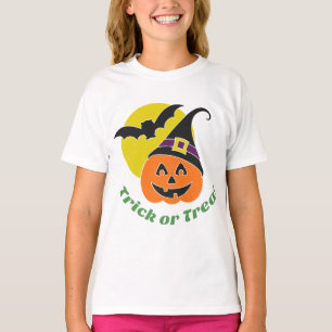 Trick or Treat Halloween Pumpkin Personalized T-Shirt