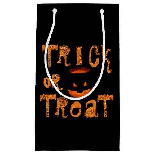 Trick or Treat Halloween Pumpkin Small Gift Bag