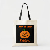 Trick or Treat Halloween Pumpkin Treat Bag