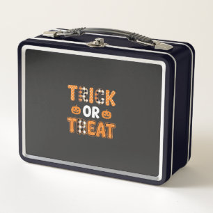 Trick or Treat Halloween Pumpkin Vector Design_1 Metal Lunch Box