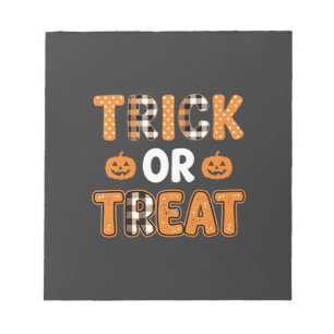 Trick or Treat Halloween Pumpkin Vector Design_1 Notepad