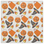 Trick or Treat Halloween Pumpkin Witch Candy Corn Fabric