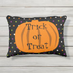 Trick Or Treat Halloween Pumpkins Outdoor Pillow at Zazzle