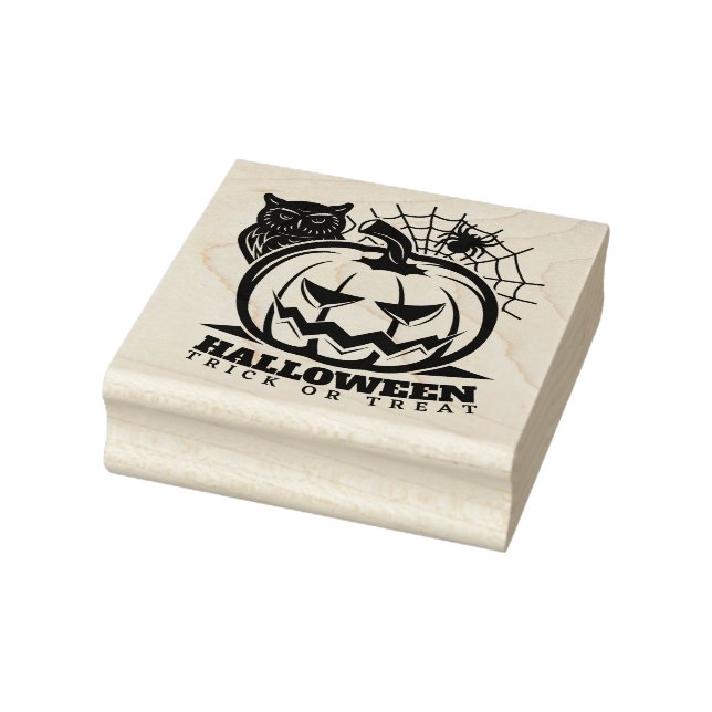 Trick or Treat Halloween Rubber Stamp (Stamp)