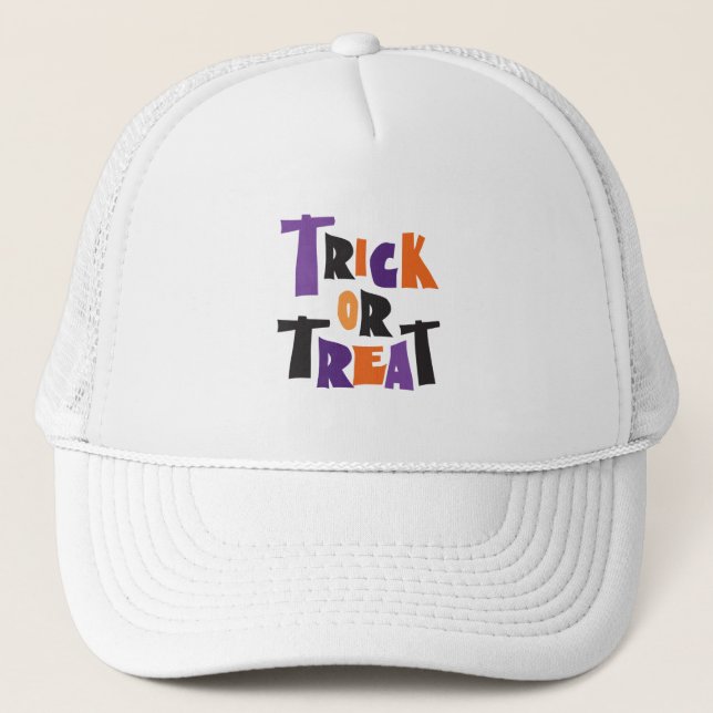 Trick or treat Halloween scary night Trucker Hat (Front)