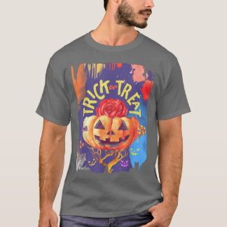 Trick or Treat Halloween Scary Pumpkin Jack O'Lant T-Shirt
