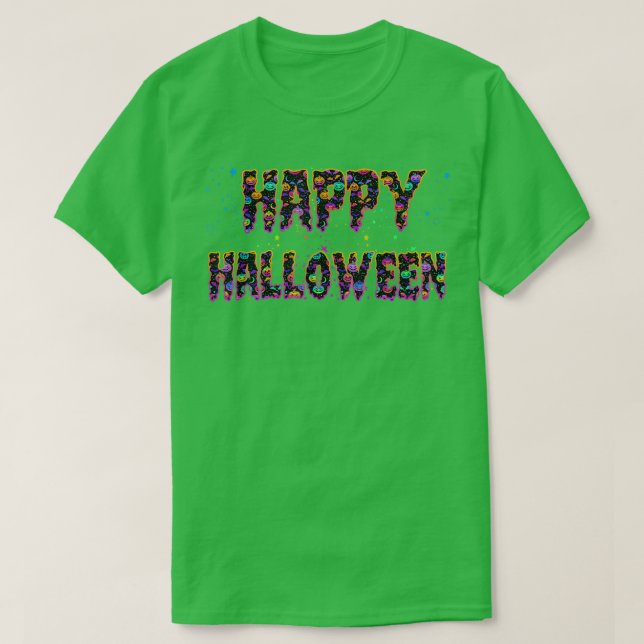 Trick Or Treat Halloween Shirt Pumpkin Happy Hallo (Design Front)
