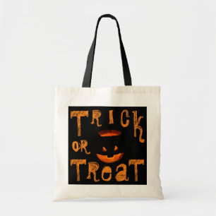 Trick or Treat Halloween Skull Tote Bag