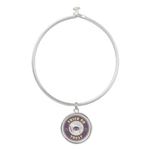 Trick or treat halloween spider Starbucks style Bangle Bracelet