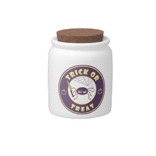 Trick or treat halloween spider Starbucks style Candy Jar