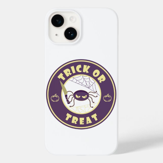 Trick or treat halloween spider Starbucks style Case-Mate iPhone Case (Back)