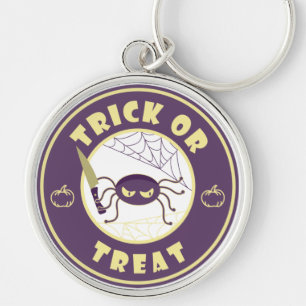 Trick or treat halloween spider Starbucks style Keychain
