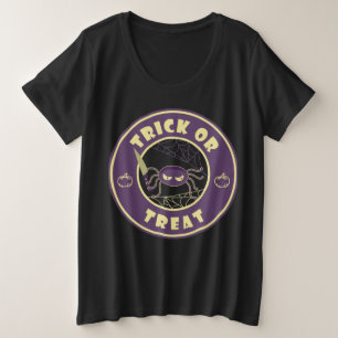 Trick or treat halloween spider Starbucks style  Plus Size T-Shirt