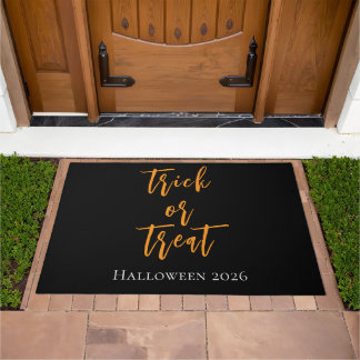 Trick or Treat Halloween Spiderweb Personalized - Doormat