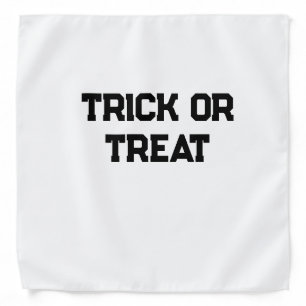 Trick or. Treat Halloween spooky black simple mini Bandana