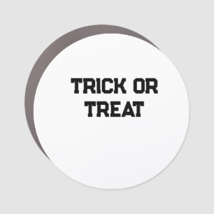 Trick or. Treat Halloween spooky black simple mini Car Magnet
