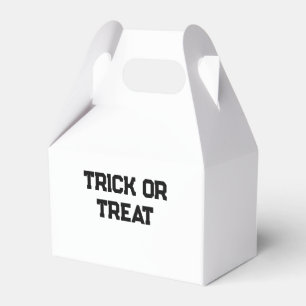 Trick or. Treat Halloween spooky black simple mini Favor Boxes