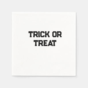 Trick or. Treat Halloween spooky black simple mini Napkins