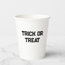 Trick or. Treat Halloween spooky black simple mini