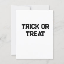 Trick or. Treat Halloween spooky black simple mini