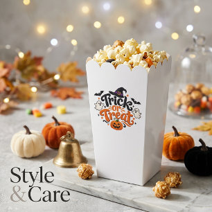 Trick or Treat Halloween Spooky Cute DesignPopcorn Favor Boxes